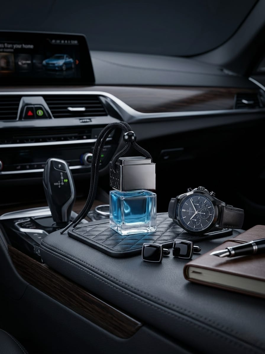 Luxury Square Glass Car Perfume Diffuser