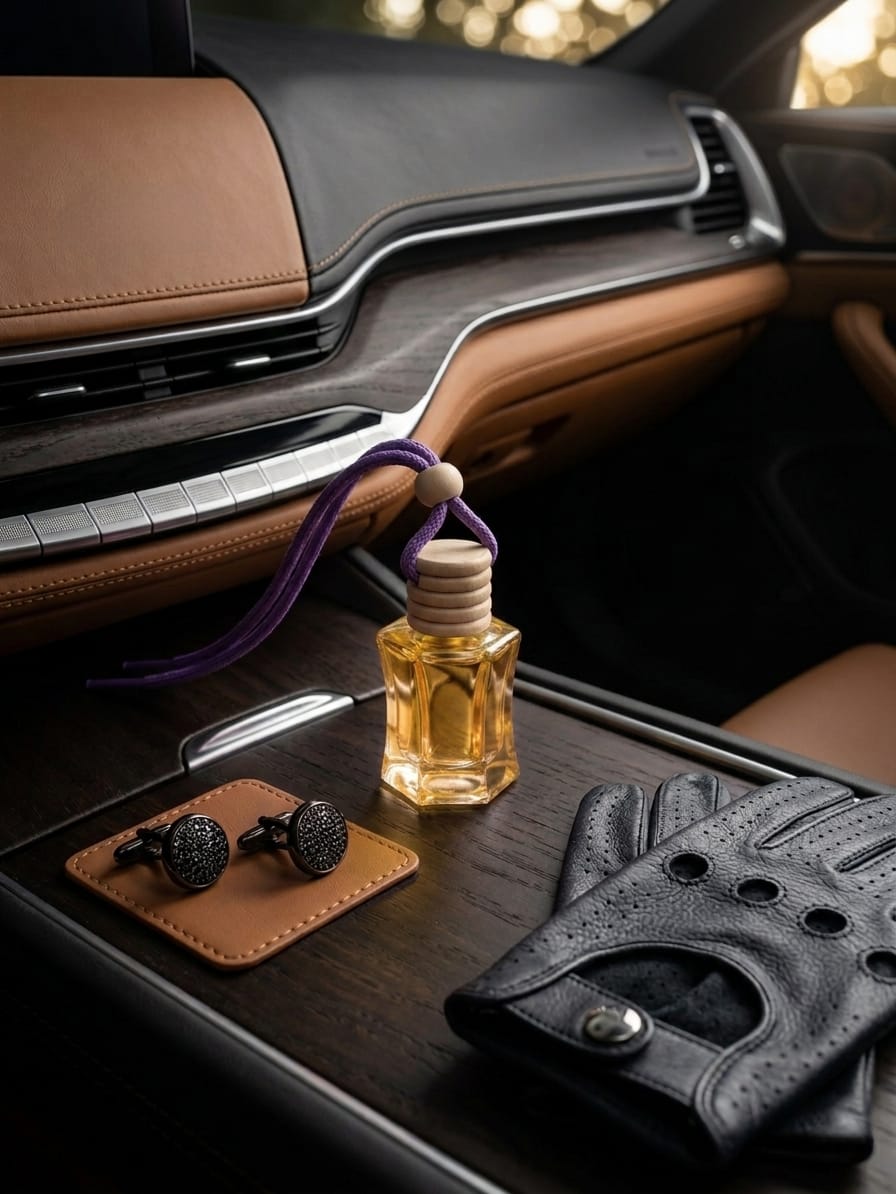 Classic Pillar Crystal Car Perfume Bottle