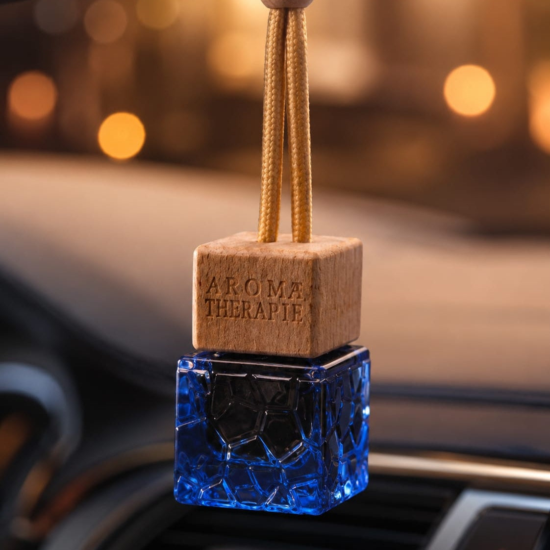 Luxury Wooden Cap Hanging Car Fragrance | Premium Aroma Diffuser for Cars | Elegant Interior Freshener