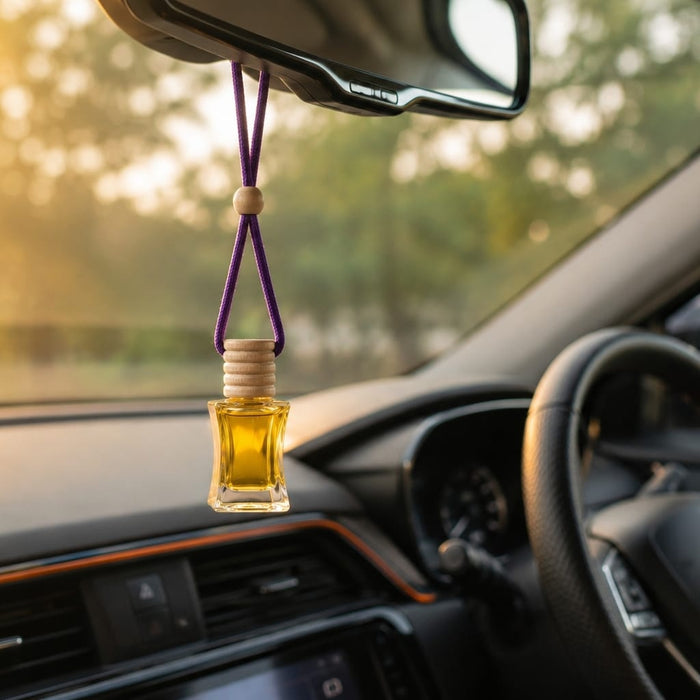 Premium Hanging Car Perfume Diffuser | Long-Lasting Luxury Car Air Freshener | Elegant Glass Bottle Fragrance